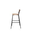 Барный стул Марсель, металл/гнутый шпон дуба