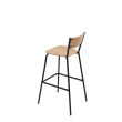 Барный стул Марсель, металл/гнутый шпон дуба