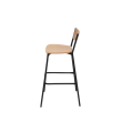 Барный стул Марсель, металл/гнутый шпон дуба