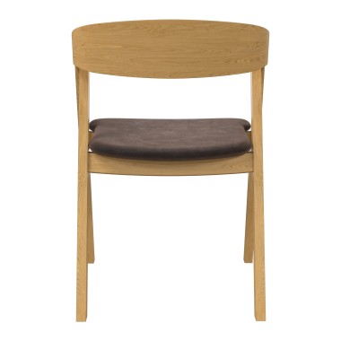 Стул деревянный с мягким сиденьем Хаки, дуб