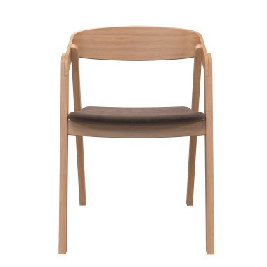 Стул деревянный с мягким сиденьем Хаки, бук