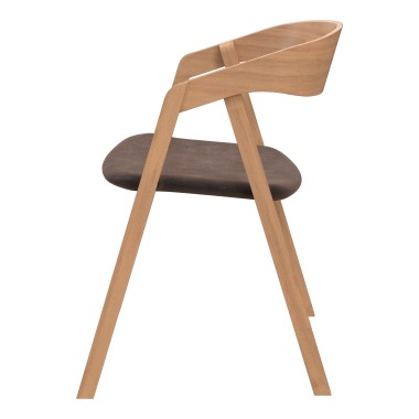 Стул деревянный с мягким сиденьем Хаки, бук