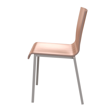 Стул кухонный Милан МК1, сталь/шпон бука