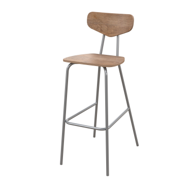 Барный стул Мельбурн Б, сталь/фанера/HPL