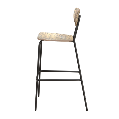 Барный стул Мельбурн Б, сталь/гнутый шпон дуба