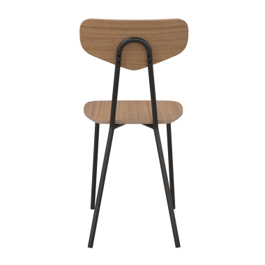 Стул кухонный Мельбурн, сталь/гнутый шпон дуба