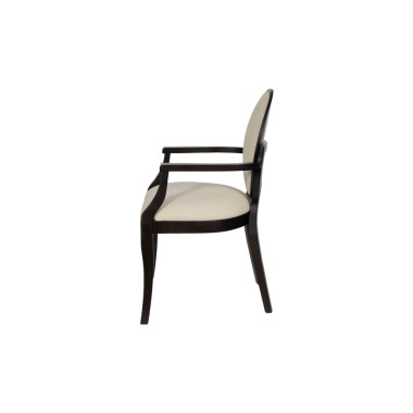 Стул-кресло Ницца, мягкий, массив бука/ткань/экокожа