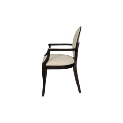 Стул-кресло Ницца, мягкий, массив бука/ткань/экокожа