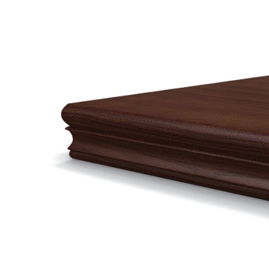 Столешница с фигурной дубовой кромкой 60мм (прямоугольная)(1600х800)