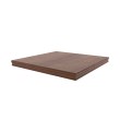 Столешница с фигурной дубовой кромкой 60мм, 600х600, квадратная