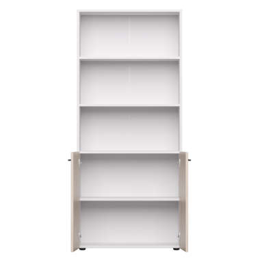 Шкаф для документов полузакрытый EVO 80 Белый/Дуб Соната