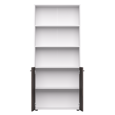 Шкаф для документов полузакрытый EVO 80 Белый/Дуб Пасадена