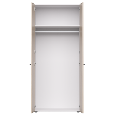 Шкаф распашной гардеробный глубокий EVO 60 Белый/Дуб Соната