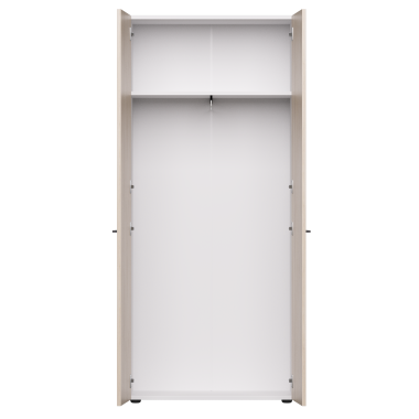Шкаф распашной гардеробный узкий EVO 38 Белый/Дуб Соната