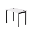 Стол письменный на металлокаркасе EVO 98, опоры 45гр Белый/Черный
