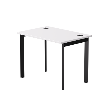 Стол письменный на металлокаркасе EVO 98, опоры 45гр Белый/Черный