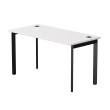 Стол письменный на металлокаркасе EVO 138, опоры 45гр Белый/Черный