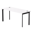 Стол письменный на металлокаркасе EVO 158, опоры 45гр Белый/Черный