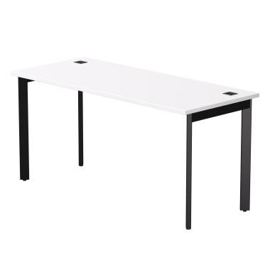 Стол письменный на металлокаркасе EVO 158, опоры 45гр Белый/Черный