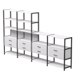 Комплект стеллажей №13 EVO 3245x385x1840 Белый/Черный