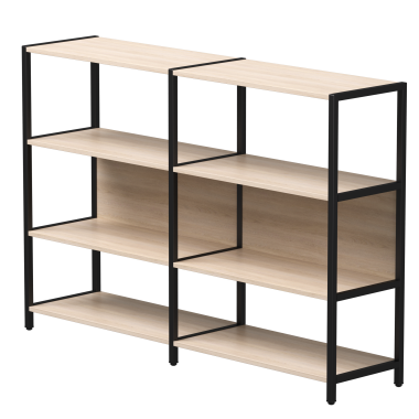 Комплект стеллажей №1 EVO 1635x385x1120 Дуб Соната/Черный