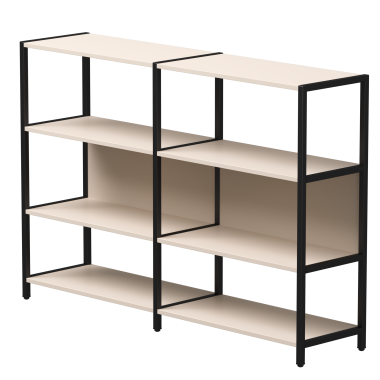 Комплект стеллажей №1 EVO 1635x385x1120 Кашемир/Черный