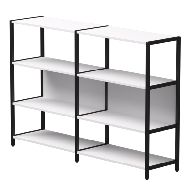 Комплект стеллажей №1 EVO 1635x385x1120 Белый/Черный