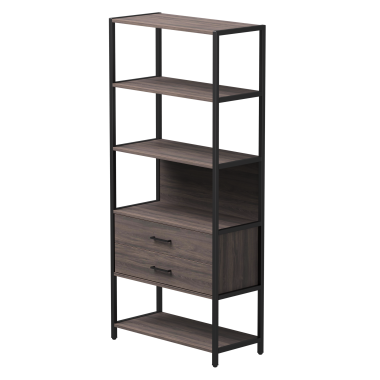 Стеллаж металлический №5 EVO 830x385x1840 Дуб Пасадена/Черный