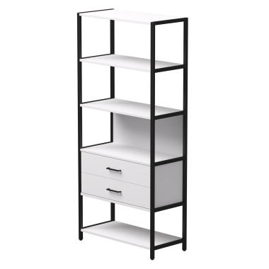 Стеллаж металлический №5 EVO 830x385x1840 Белый/Черный