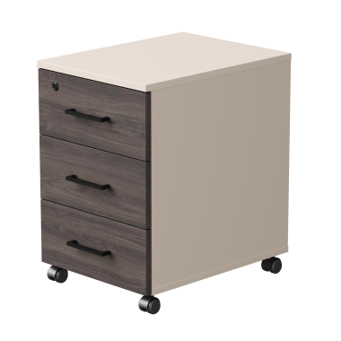 Тумба мобильная EVO 40 Кашемир/Кашемир/Дуб Пасадена