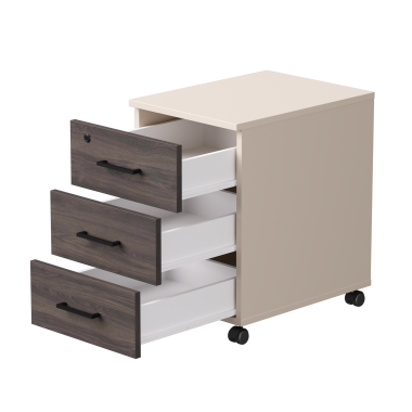 Тумба мобильная EVO 40 Кашемир/Кашемир/Дуб Пасадена