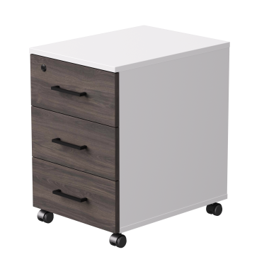 Тумба мобильная EVO 40 Белый/Белый/Дуб Пасадена