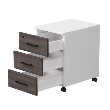 Тумба мобильная EVO 40 Белый/Белый/Дуб Пасадена
