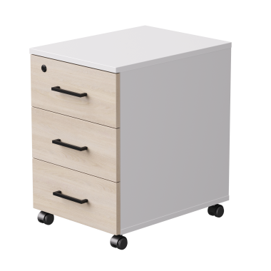 Тумба мобильная EVO 40 Белый/Белый/Дуб Соната