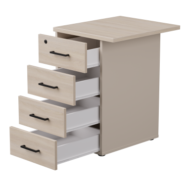 Тумба приставная EVO с топом 510 Кашемир/Дуб Соната