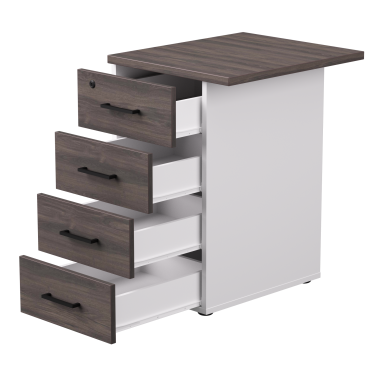 Тумба приставная EVO с топом 510 Белый/Дуб Пасадена