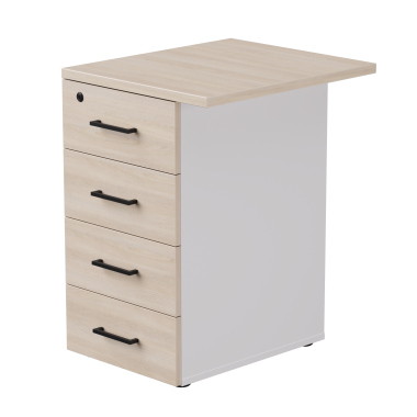 Тумба приставная EVO с топом 510х600x755 Белый/Дуб Соната