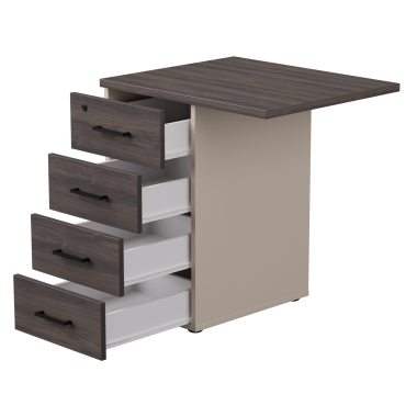 Тумба приставная EVO с топом 710 Кашемир/Дуб Пасадена