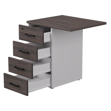 Тумба приставная EVO с топом 710 Белый/Дуб Пасадена