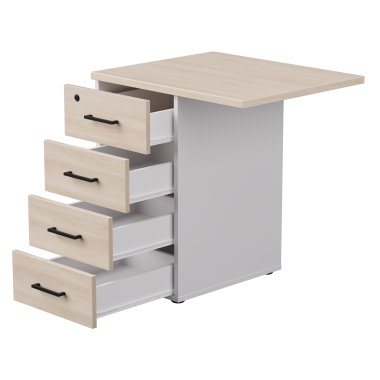 Тумба приставная EVO с топом 710 Белый/Дуб Соната