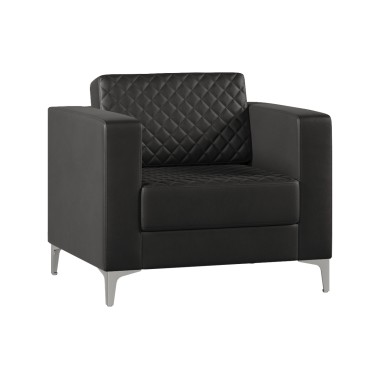 Кресло Aston Экокожа Черный