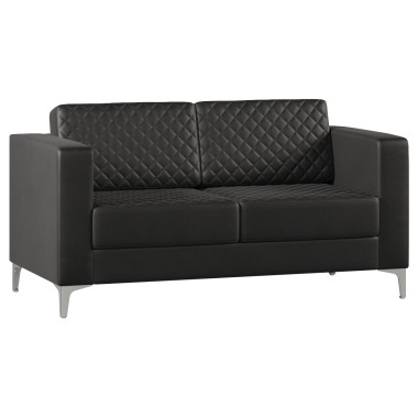 Диван двухместный Aston Экокожа Черный