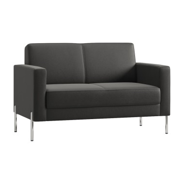 Диван двухместный Dexter Экокожа Черный