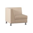 Модуль Monro с подлокотником одноместный правый Экокожа Бежевый