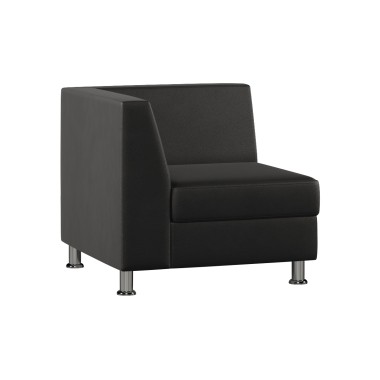 Модуль Monro с подлокотником одноместный правый Экокожа Черный