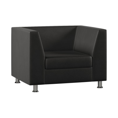 Кресло Monro Экокожа Черный