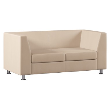 Диван двухместный Monro Экокожа Бежевый