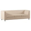 Диван трехместный Monro Экокожа Бежевый