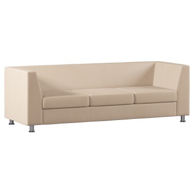 Диван трехместный Monro Экокожа Бежевый