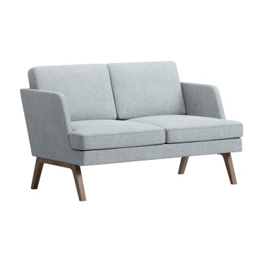 Диван двухместный Marko, ткань серый/темное дерево